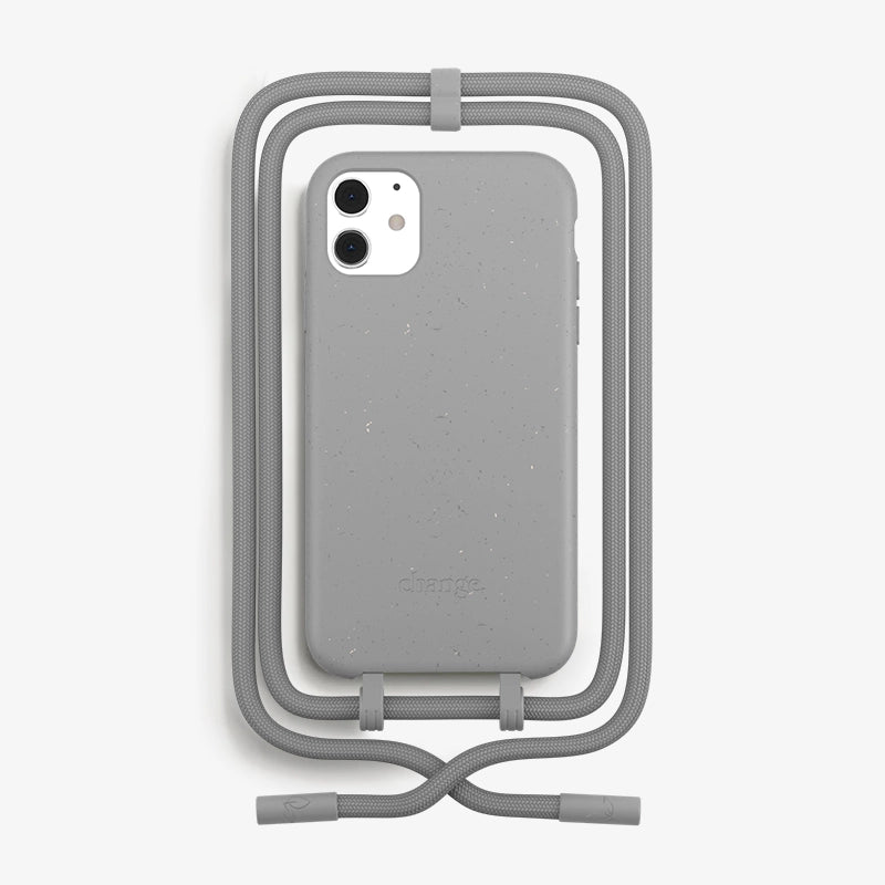 IPhone 11/ Xr Handykette abnehmbar Grau