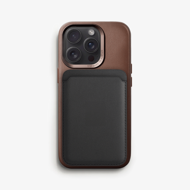 Veganes Leder Case iPhone 13 Pro Braun