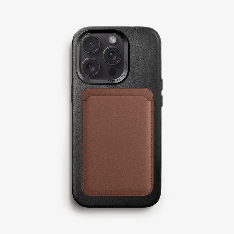 Veganes Leder Case iPhone 14 Pro Schwarz