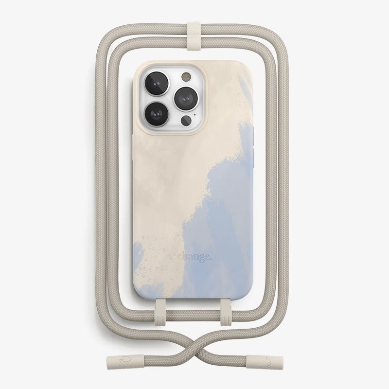 IPhone 14 Pro Max Handykette abnehmbar Beige Blau