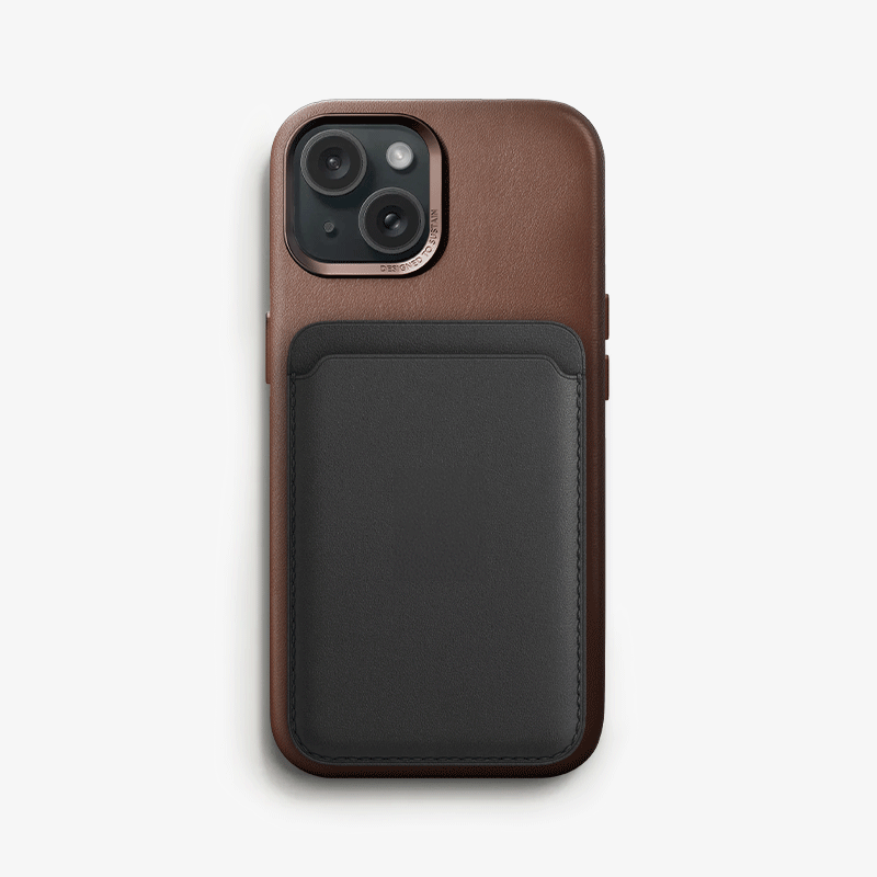 Veganes Leder Case iPhone 15 Braun