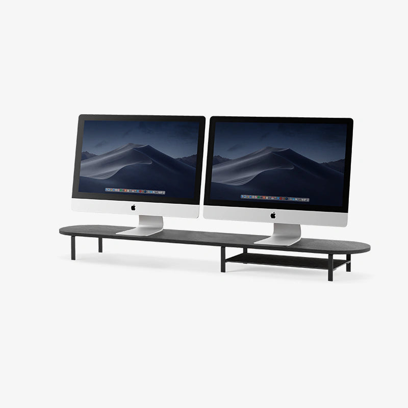 Monitorerhöhung für 2 Monitore mit Ablage Black Series