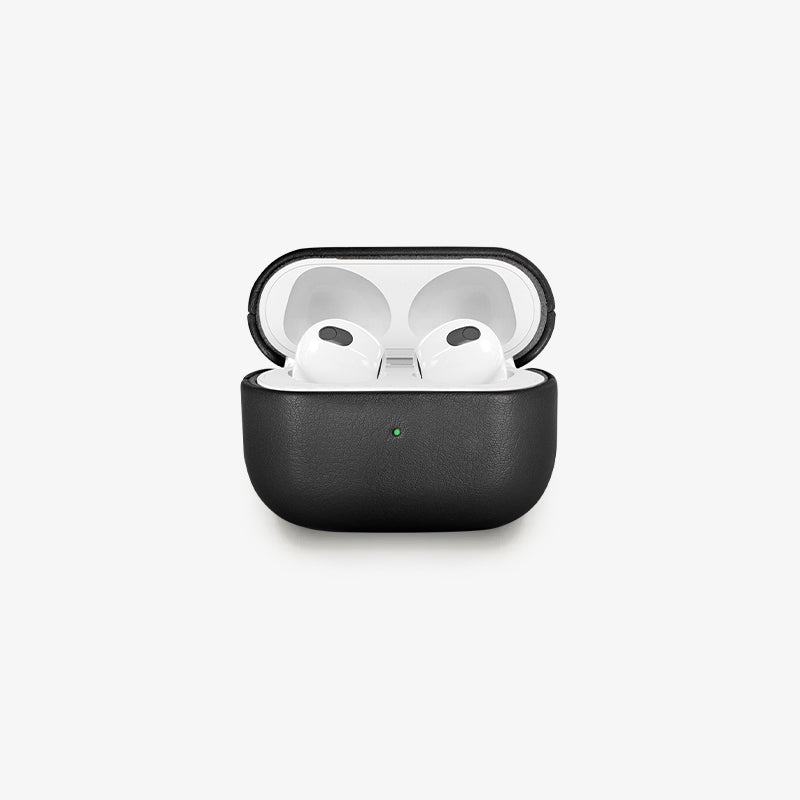 AirPods 3 Hülle Leder Schwarz Vegan