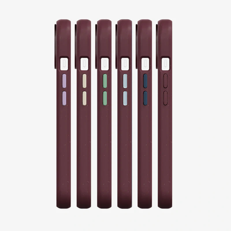 Clear Case Rot Matt iPhone 13 + farbige Buttons