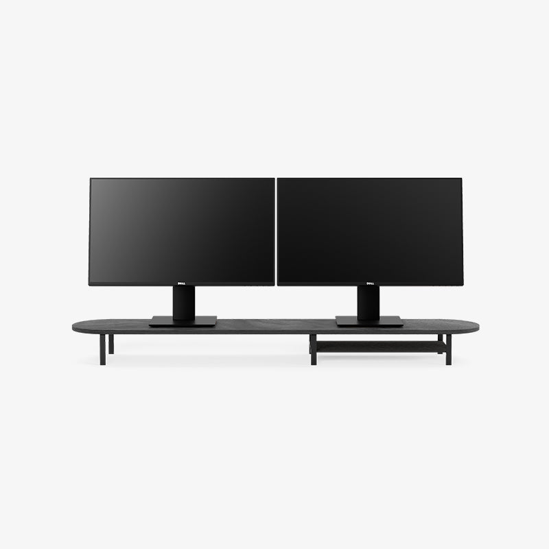 Monitorerhöhung für 2 Monitore mit Ablage Black Series