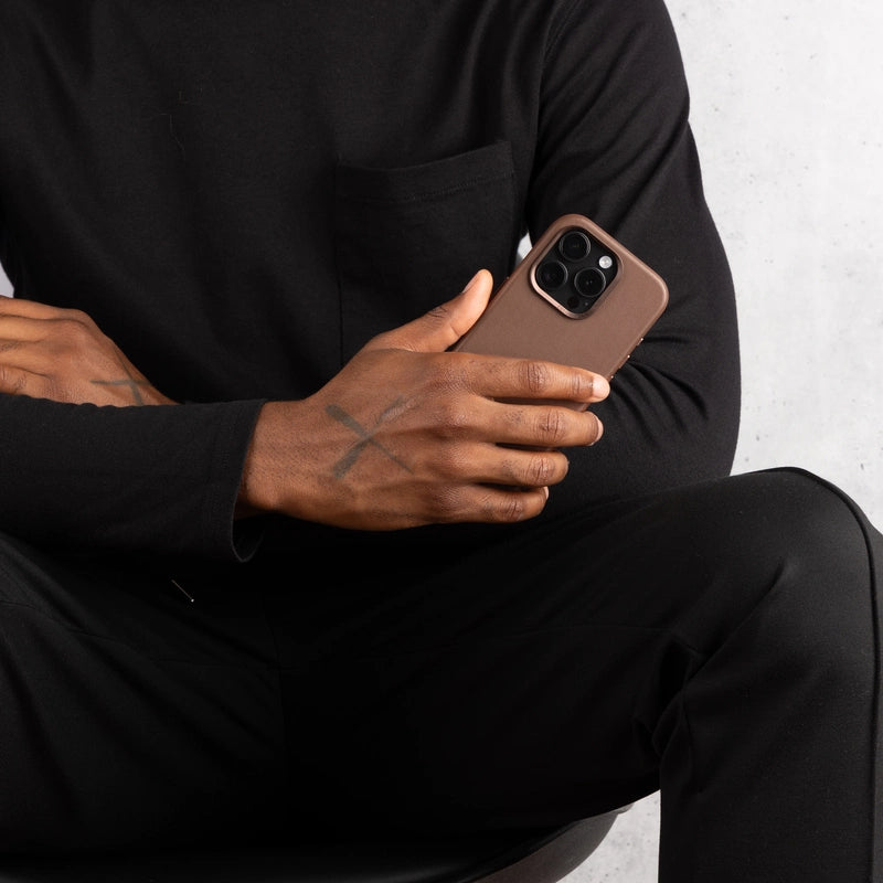 iPhone 18 Pro vegane Leder Hülle braun