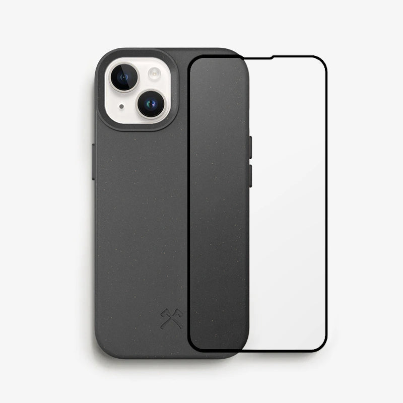 Bio Case + Fullscreen Panzerglas iPhone 15 Plus Schwarz