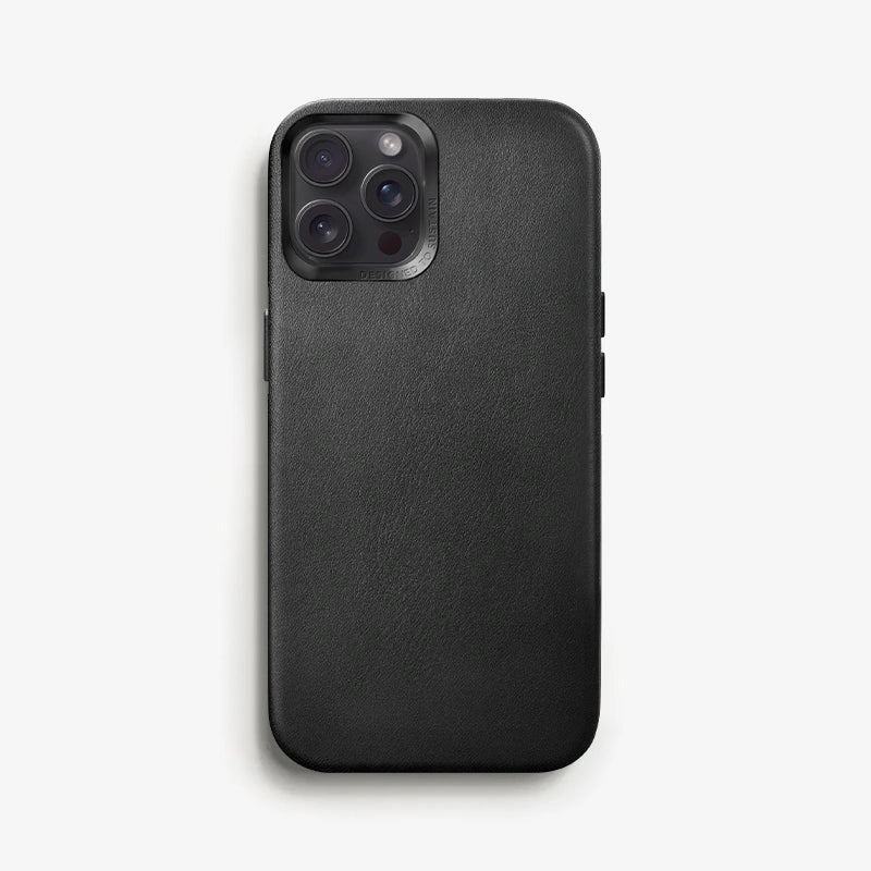 Veganes Leder Case iPhone 12 / 12 Pro Schwarz