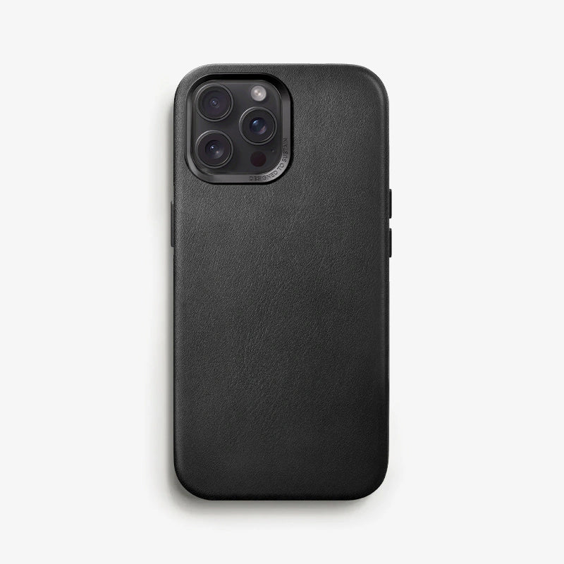 Veganes Leder Case iPhone 13 Pro Schwarz