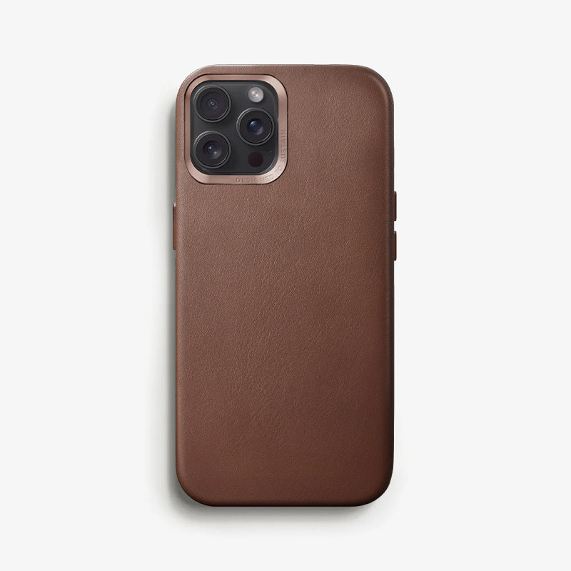 Veganes Leder Case iPhone 12 / 12 Pro Braun