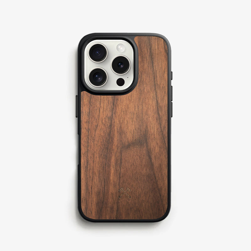 iPhone 16 Pro Max Bumper Case Hülle Holz
