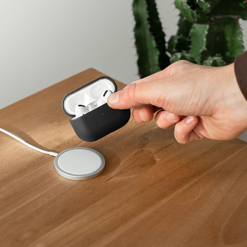 AirPods Pro Hülle Leder Schwarz Vegan