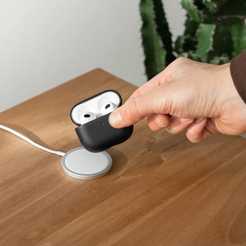 AirPods 3 Hülle Leder Schwarz Vegan