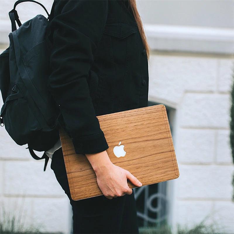 macbook skin holz