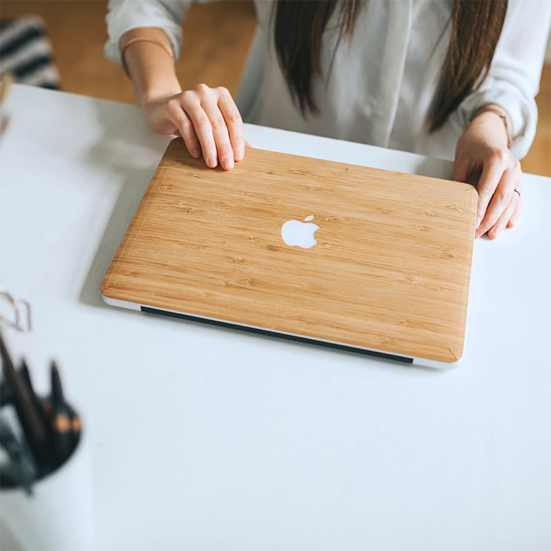 macbook skin bambus