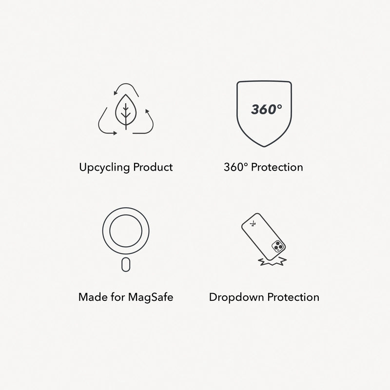 Iphone 14 durchsichtige MagSafe Handyhülle schwarz/ klar