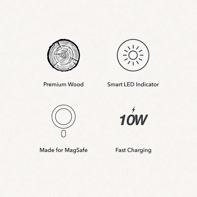 MagSafe Wireless Charger Walnuss