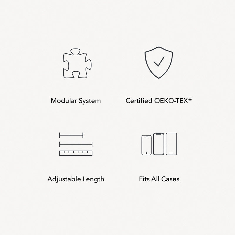 Austauschbare Handykette Grau Grün