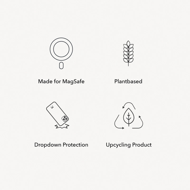 Iphone 15 Pro Max nachhaltige Bio MagSafe Handyhülle schwarz
