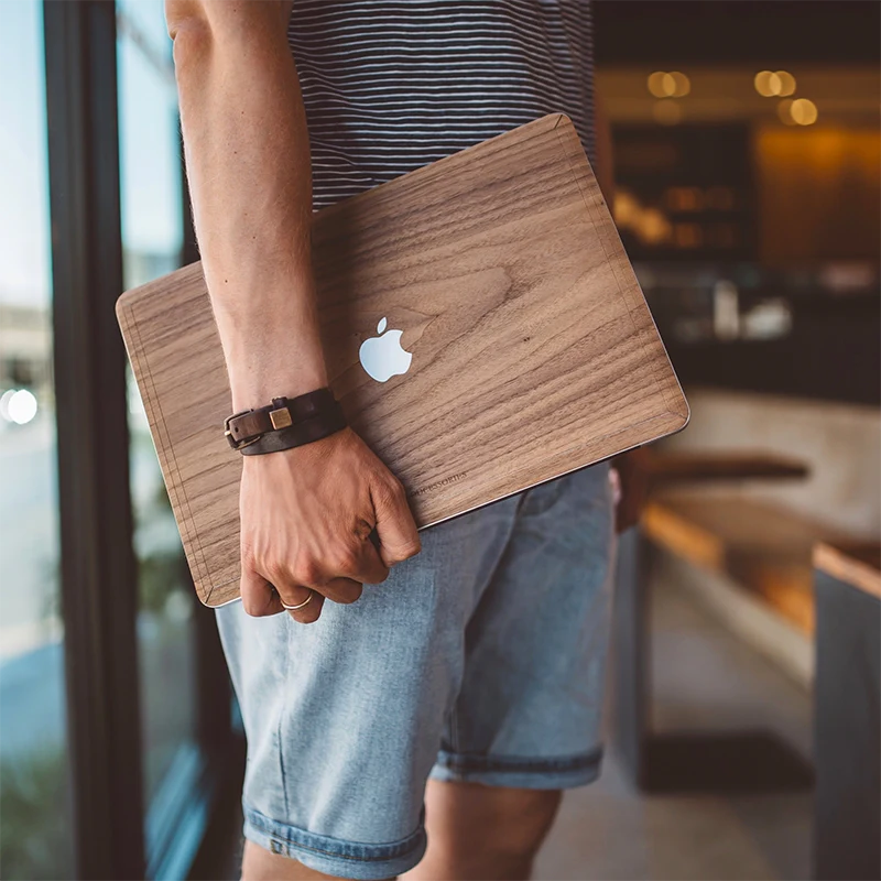 macbook skin walnuss