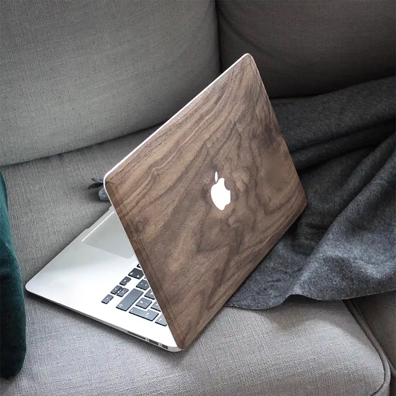 macbook skin walnuss