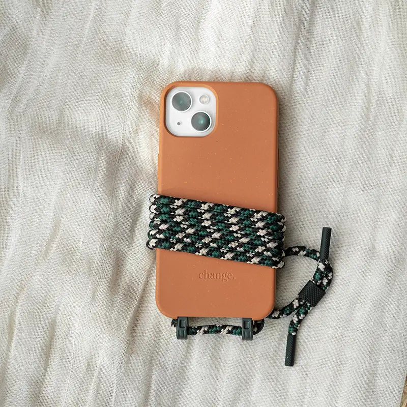 Austauschbare Handykette Grau Grün