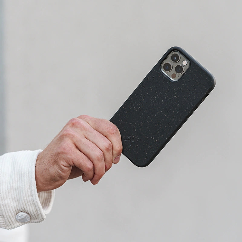 Bio Case + Fullscreen Panzerglas iPhone 12 Schwarz