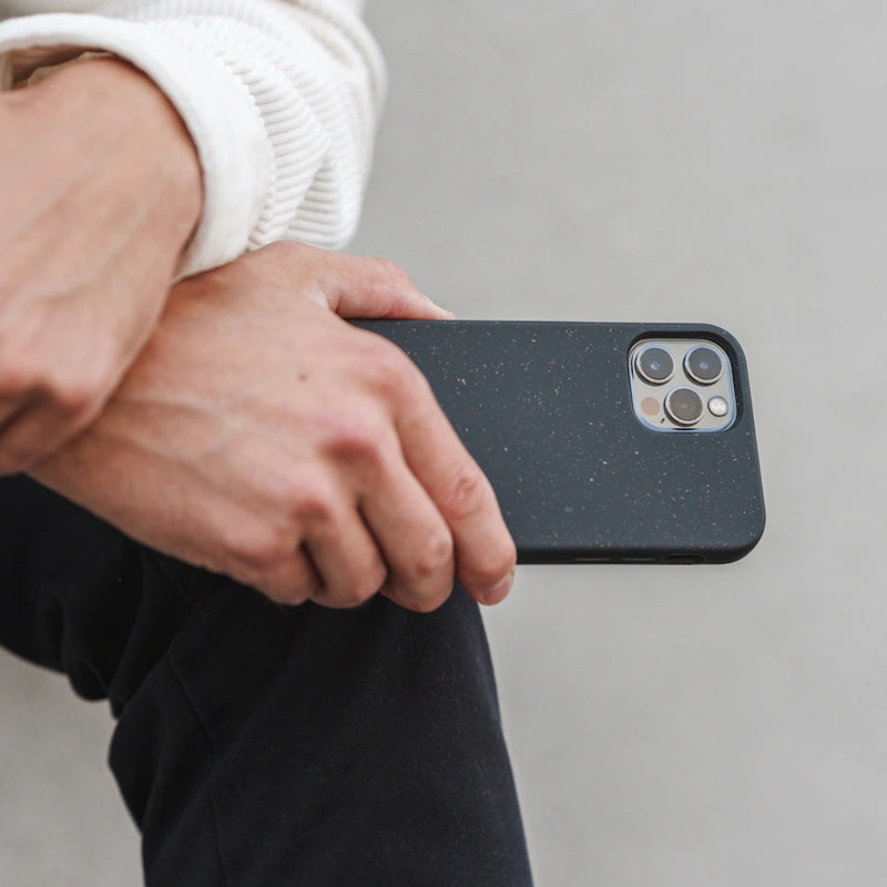 Bio Case + Fullscreen Panzerglas iPhone 12 Schwarz