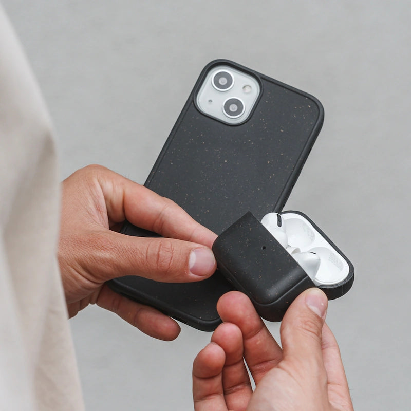 Bio Case + Fullscreen Panzerglas iPhone 15 Plus Schwarz
