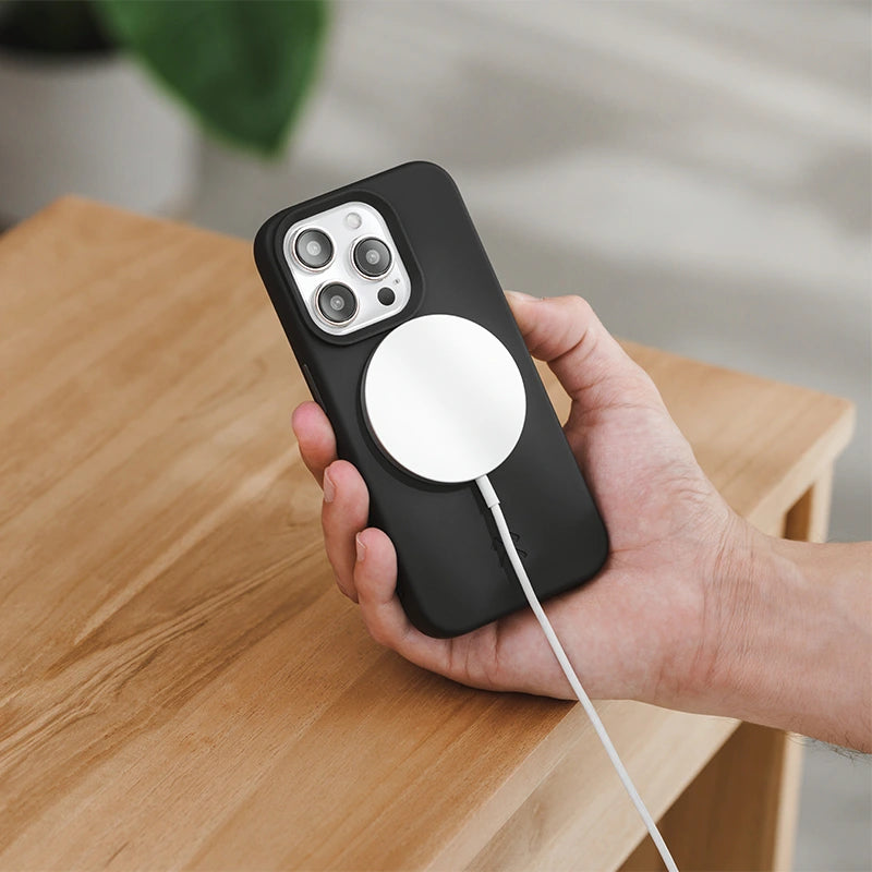 Iphone 15 nachhaltige Bio MagSafe Handyhülle schwarz
