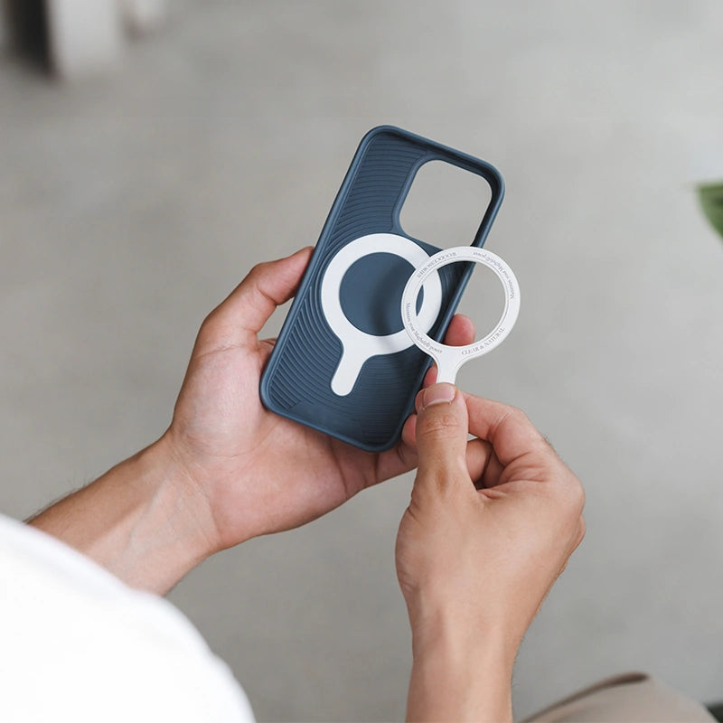 Iphone 15 nachhaltige Bio MagSafe Handyhülle navy blau