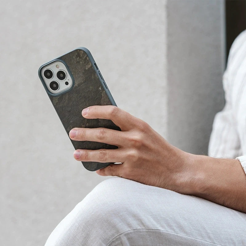 iPhone 13 Pro Stein Handyhülle Grau