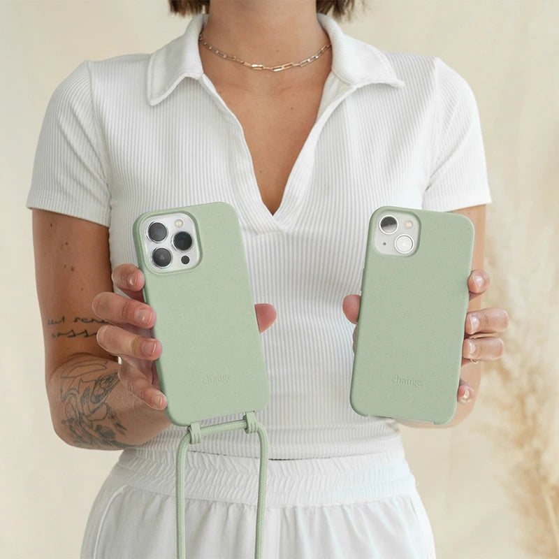 IPhone 14 Plus Handykette abnehmbar Grün