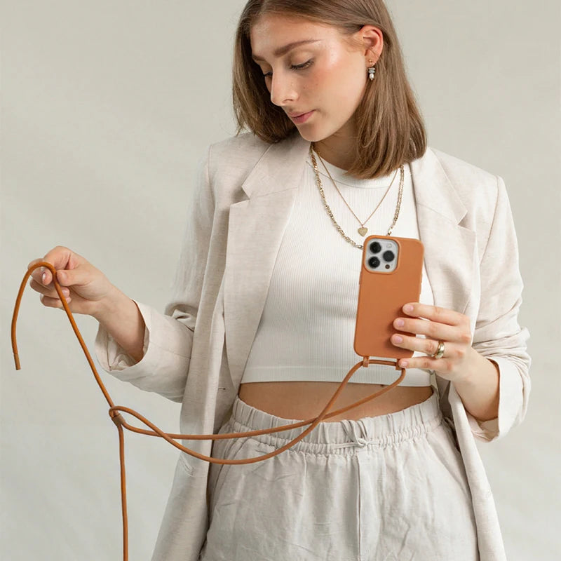 Iphone 13 Handykette abnehmbar Orange