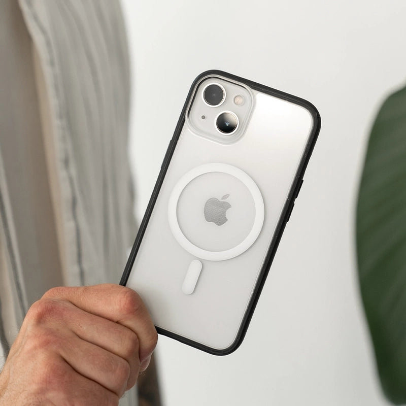 Iphone 13 durchsichtige MagSafe Handyhülle schwarz/klar