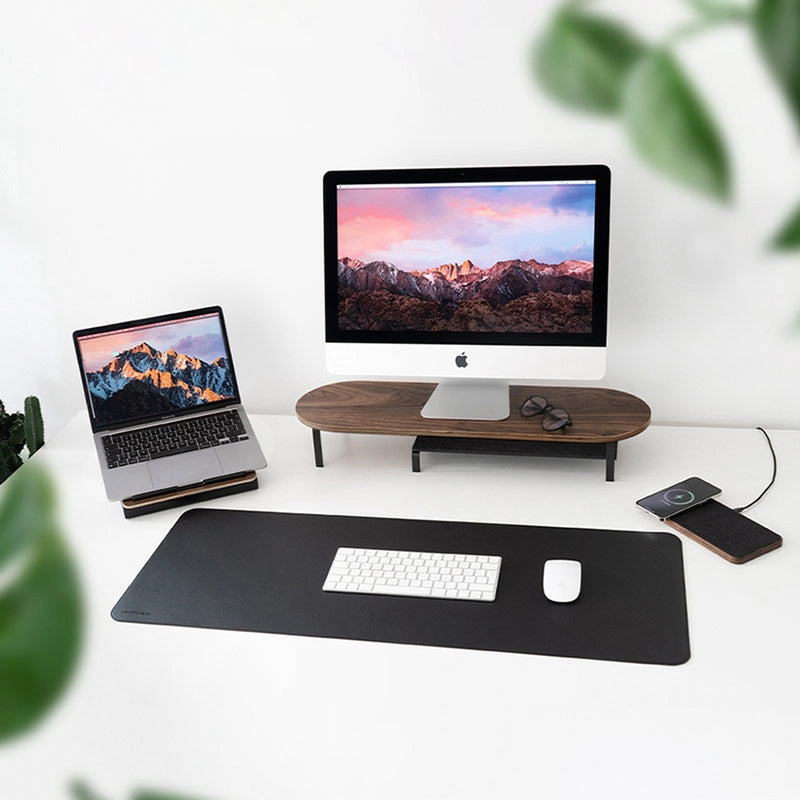 Desk Bundle Gross Single Walnuss