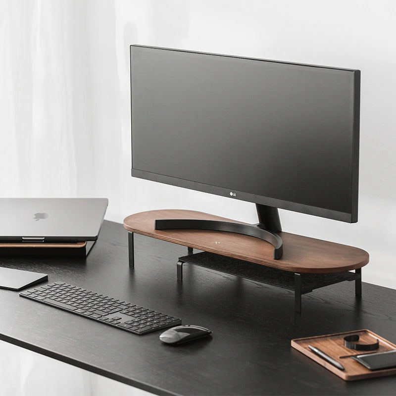 Desk Bundle Gross Single Walnuss