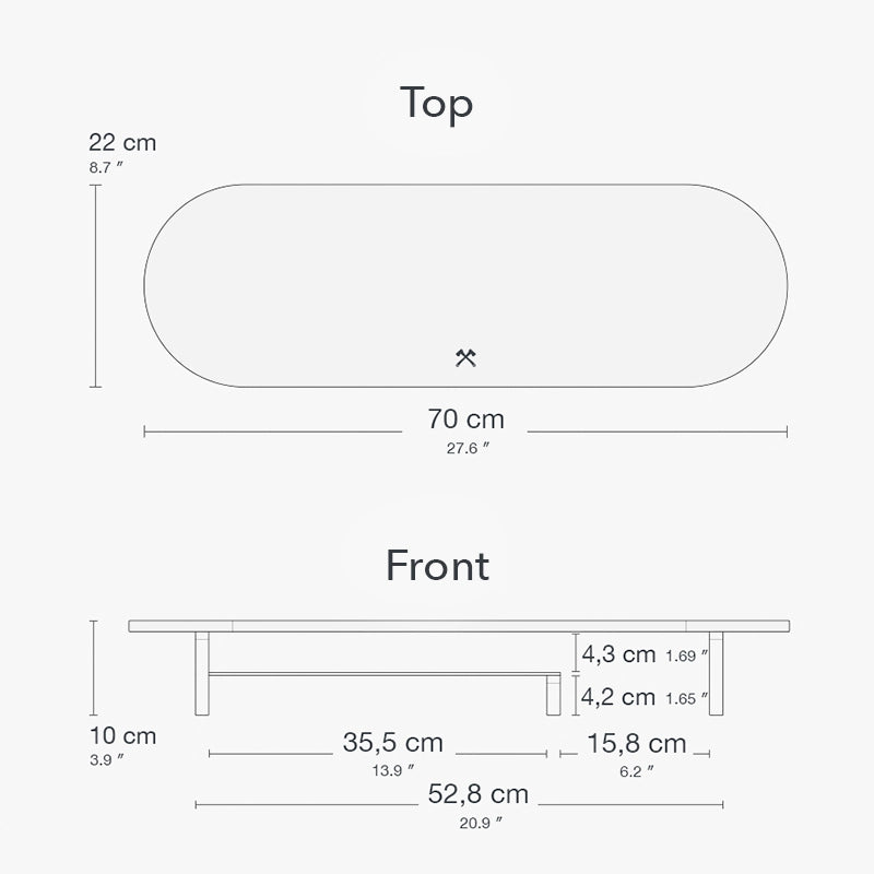 Desk Bundle Gross Single Walnuss