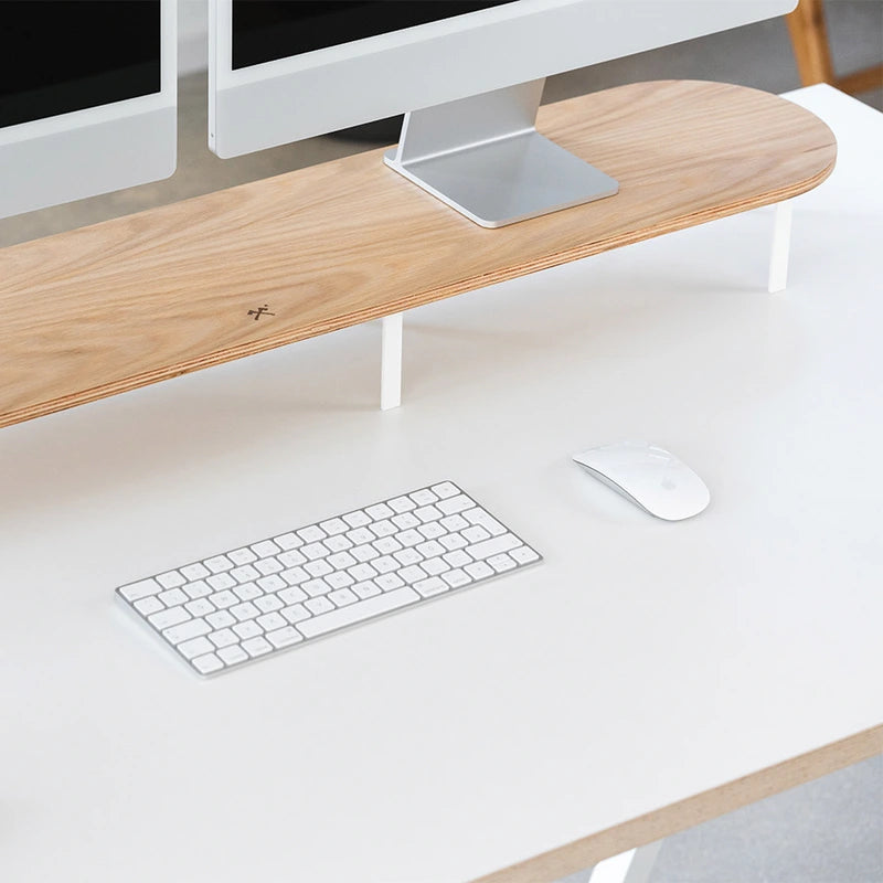 Monitorerhöhung für 2 Monitore Eiche