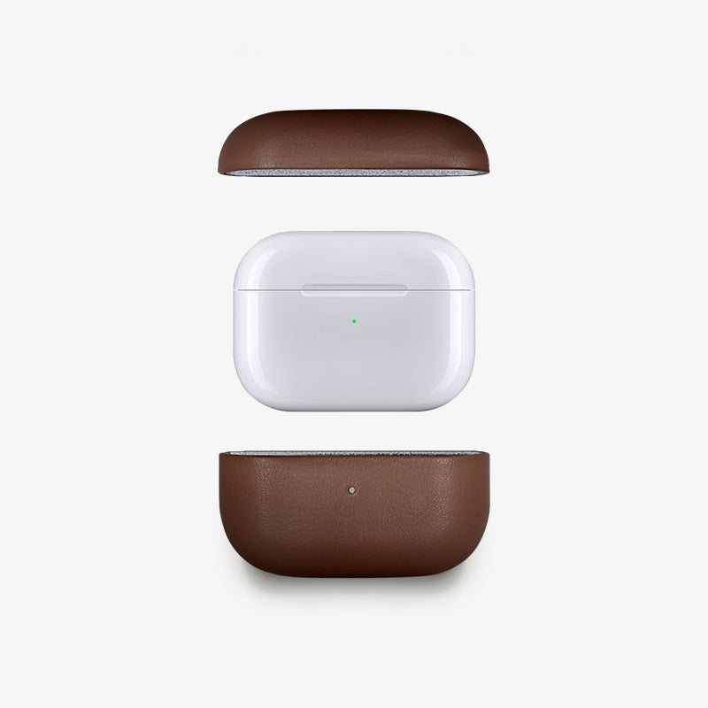 AirPods Hülle Leder Braun Vegan