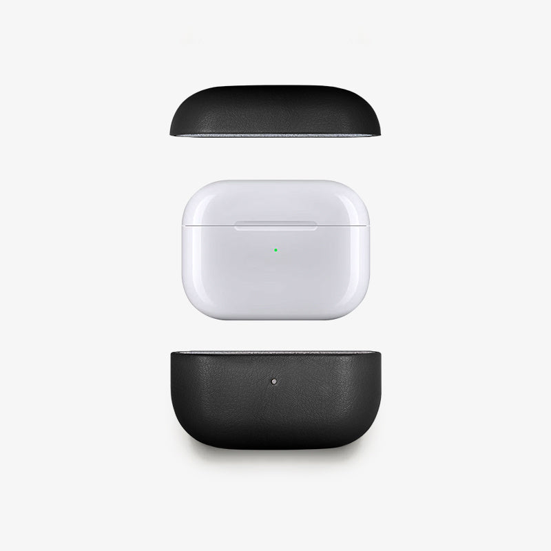AirPods 3 Hülle Leder Schwarz Vegan