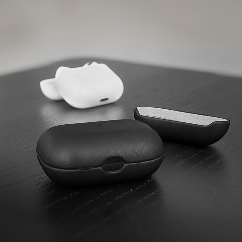 AirPods Pro Hülle Leder Schwarz Vegan