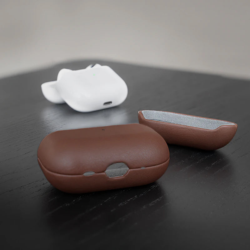 AirPods Hülle Leder Braun Vegan