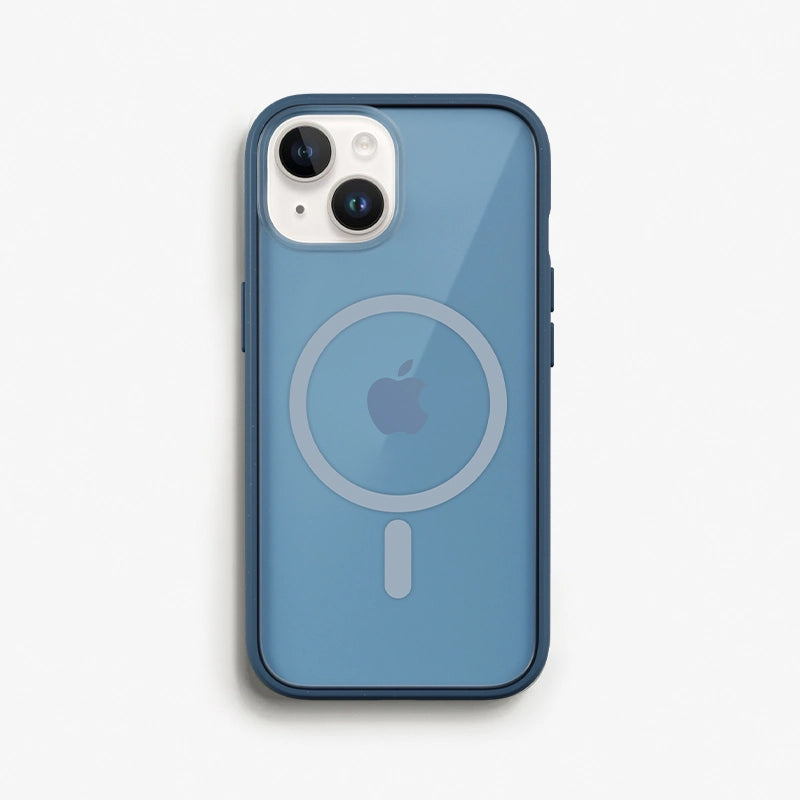 iPhone 14 Clear Case MagSafe blau/matt