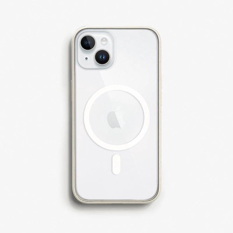 Iphone 14 Plus durchsichtige MagSafe Handyhülle weiß/ klar