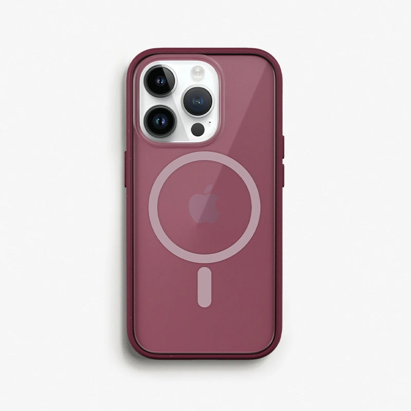iPhone 14 Pro Clear Case MagSafe rot/matt
