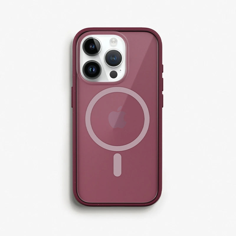 iPhone 15 Pro Clear case MagSafe rot/matt