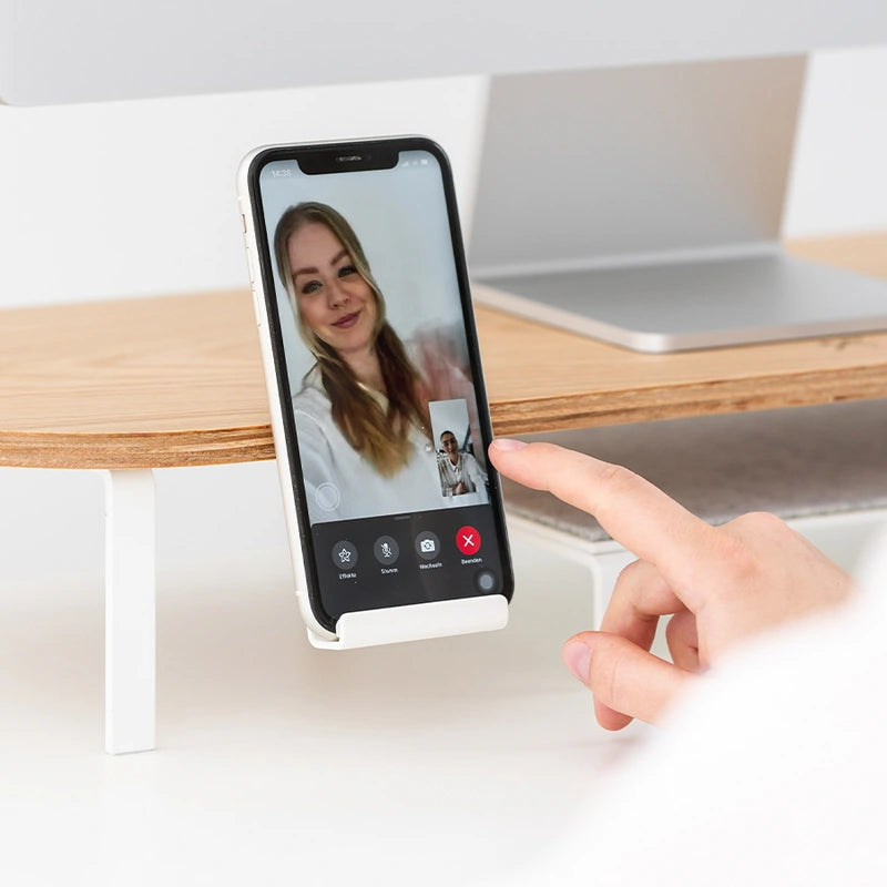 iPhone Halterung Monitorständer Weiß