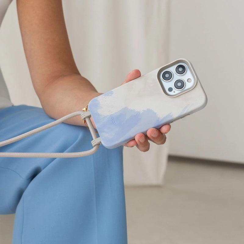 iPhone 16 Pro Max Handykette Blau Creme