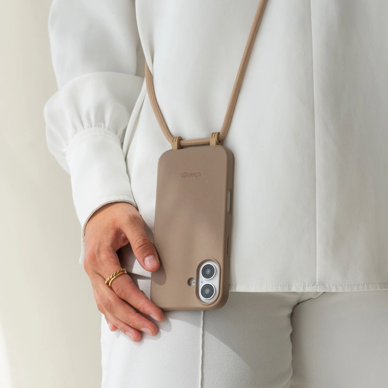 iPhone 16 Handykette Taupe